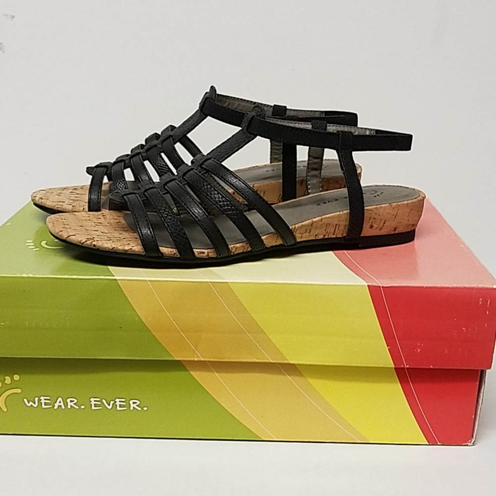Wear.Ever. women's cork sole strappy sandals